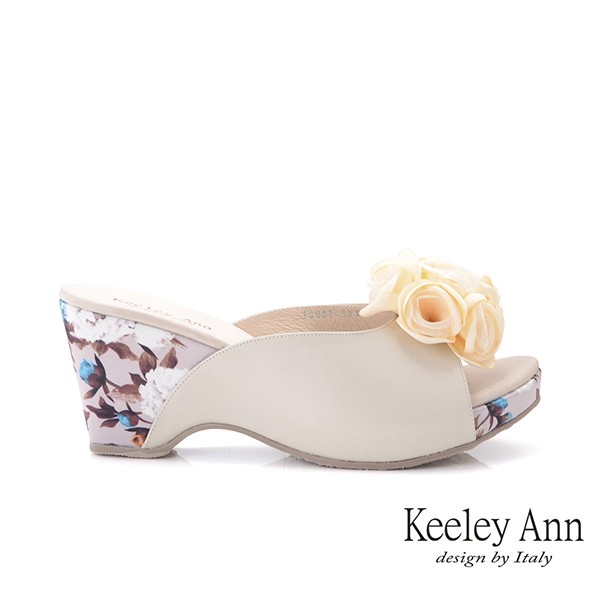 Keeley Ann 唯美花卉厚底跟拖鞋(1313031)