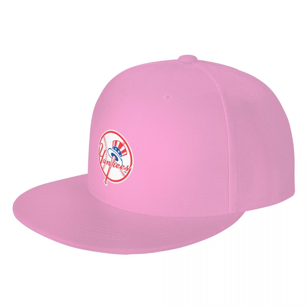 New York Yankees Logo MLB 平帽遮陽帽 印花鴨舌帽太陽帽 帽子 板帽 嘻哈街舞帽 平沿帽 潮帽