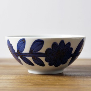波佐見燒 職人手繪雛菊 飯碗 沙拉碗13.5cm - 藍色 [偶拾小巷] 日本製