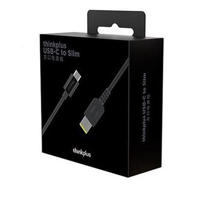 聯想 Thinkplus Type-C 轉方口電源線 USB-C TO SLIM