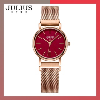 JULIUS韓國聚利時手錶女韓風不銹鋼磁吸簡約學生女士手錶防水石英錶 JS-024