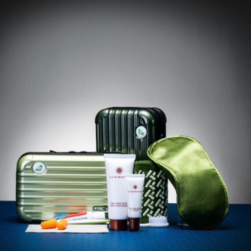 長榮航空商務艙Rimowa過夜包盥洗包化妝包迷你行李箱全新橄欖綠