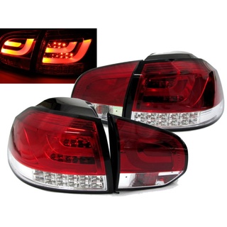 出清價一組-台灣製 VW 福斯 Golf 6 GTI TDI 08 09 10 11 12 13 LED尾燈 紅白燻黑