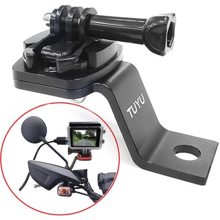 現貨 後照鏡支架 摩托車後視鏡座 鋁合金支架 GOPRO9 小蟻 4k 運動相機配件 Gopro配件 行車紀錄器配件