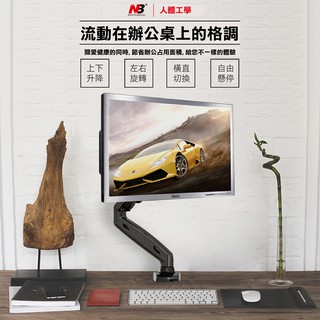 億嵐傢俱《瘋椅》桌上型多功能螢幕架 NBF80 適用17-27吋(電競/辦公桌) 3C人體工學智慧型 LCD液晶螢幕架