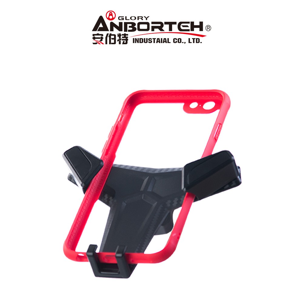 【安伯特】非夾不可 重力插入型卡夢手機架(四款支架任選-彈力/旋鈕/吸盤/CD口)