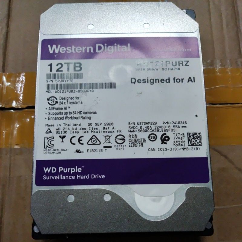 wd 紫標 purz 12tb 硬碟 3.5 監視器 非 8tb 10tb