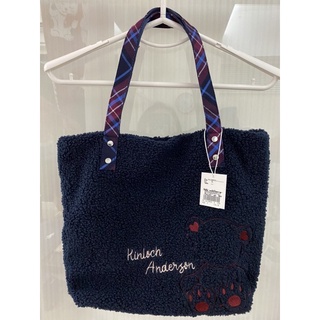 全新~金安德森女裝Kinloch Anderson莓果紫格 毛絨熊肩揹包~原價3180.售價1380元