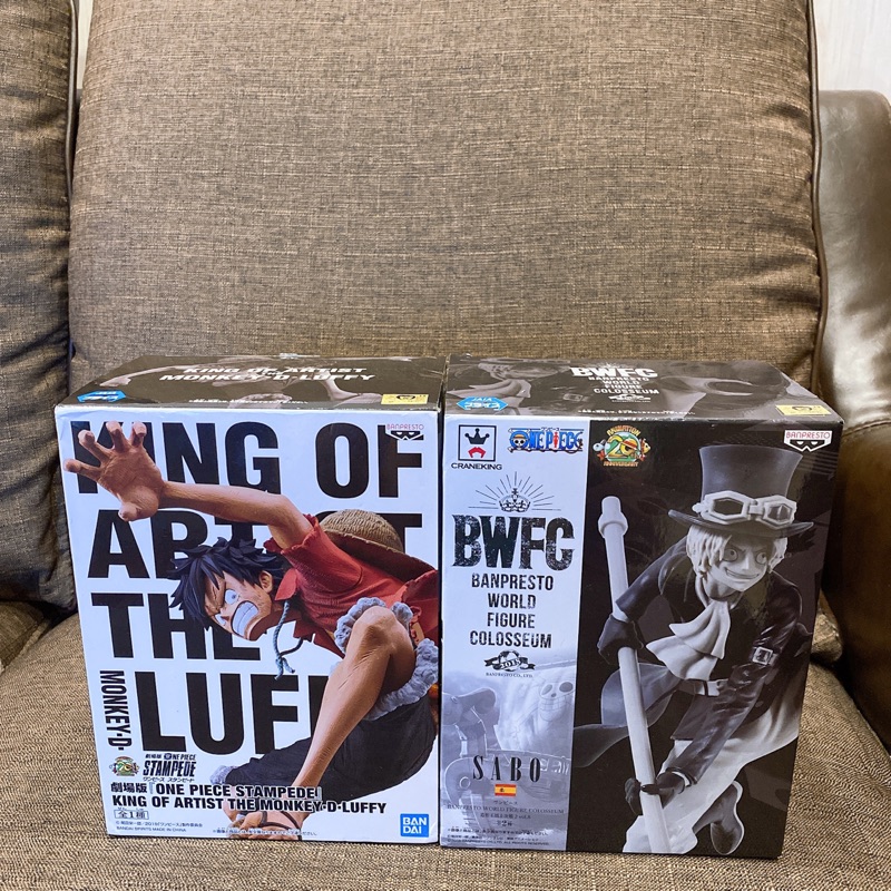 日版金證 航海王 海賊王 king of藝術王者 魯夫 20週年 BWFC 造型王頂上決戰2 薩波 異色 公仔 寬盒