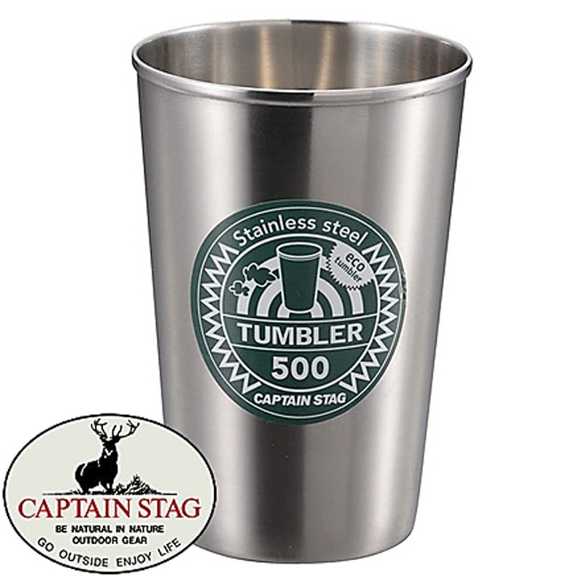 【台灣黑熊】Captain Stag 日本鹿牌 不鏽鋼啤酒杯500ml UH-2002