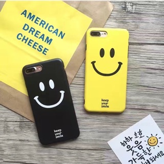 現貨出清☺️笑臉黑邊全包磨砂軟殼iPhone手機殼iphone7/iphone6/plus