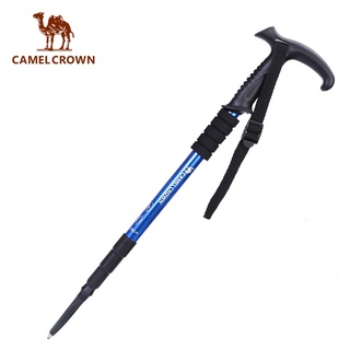 CAMEL CROWN 駱駝 戶外登山杖 110cm鋁郃金手杖 超輕防滑伸縮行山杖