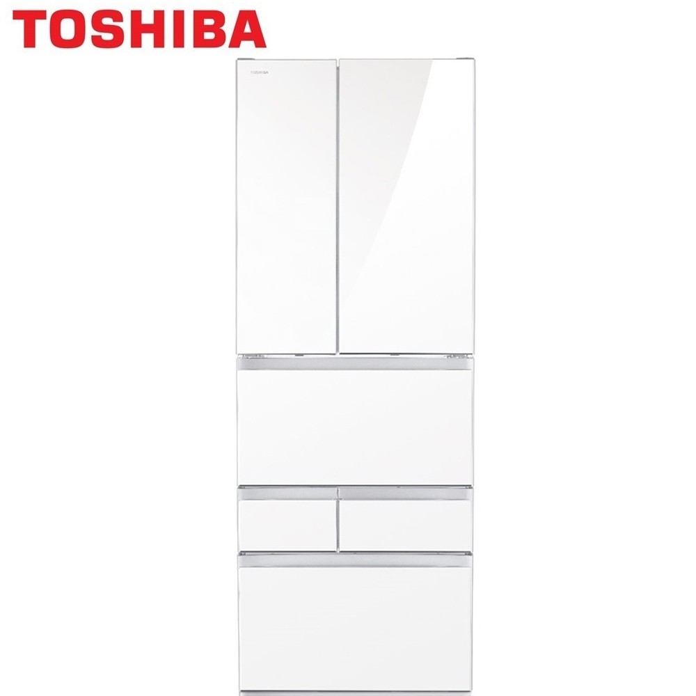十倍蝦幣【TOSHIBA 東芝】六門551公升變頻玻璃冰箱 GR-ZP550TFW(UW) 基本安裝+舊機回收