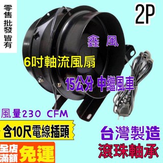 6吋風機 模型噴漆專用 6吋 軸流扇 含10尺電線插頭 臺灣製 排風機 抽風機 鼓風機 導風管中繼站專用 抽風扇 排風