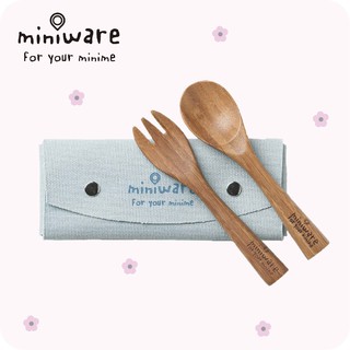 【舊金山 Miniware】天然寶貝孟宗竹餐具組(附收納袋)