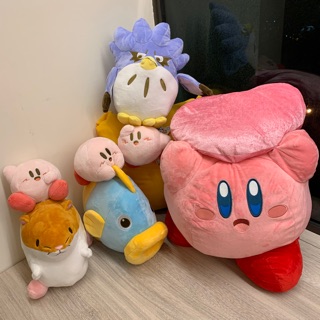 ❤Lika小舖❤卡比S日本正版全新現貨愛心卡比日本帶回星之卡比大型玩偶布偶娃娃心之卡比魚老鷹貓頭鷹倉鼠小鳥