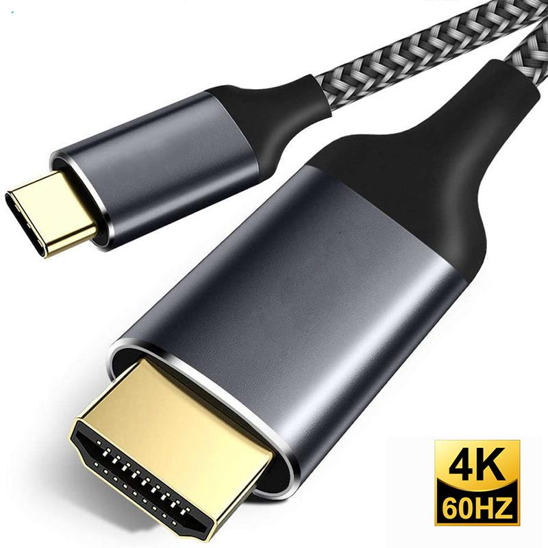 限時折扣QGeeM USB C轉HDMI電纜適配器 4K@60Hz高清線 兼容Thunderbolt3-522