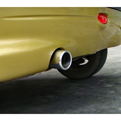 圓夢工廠 Peugeot 106 107 206 207 306 308 超質感改裝鍍鉻銀 金屬霸氣尾款 排氣尾飾管