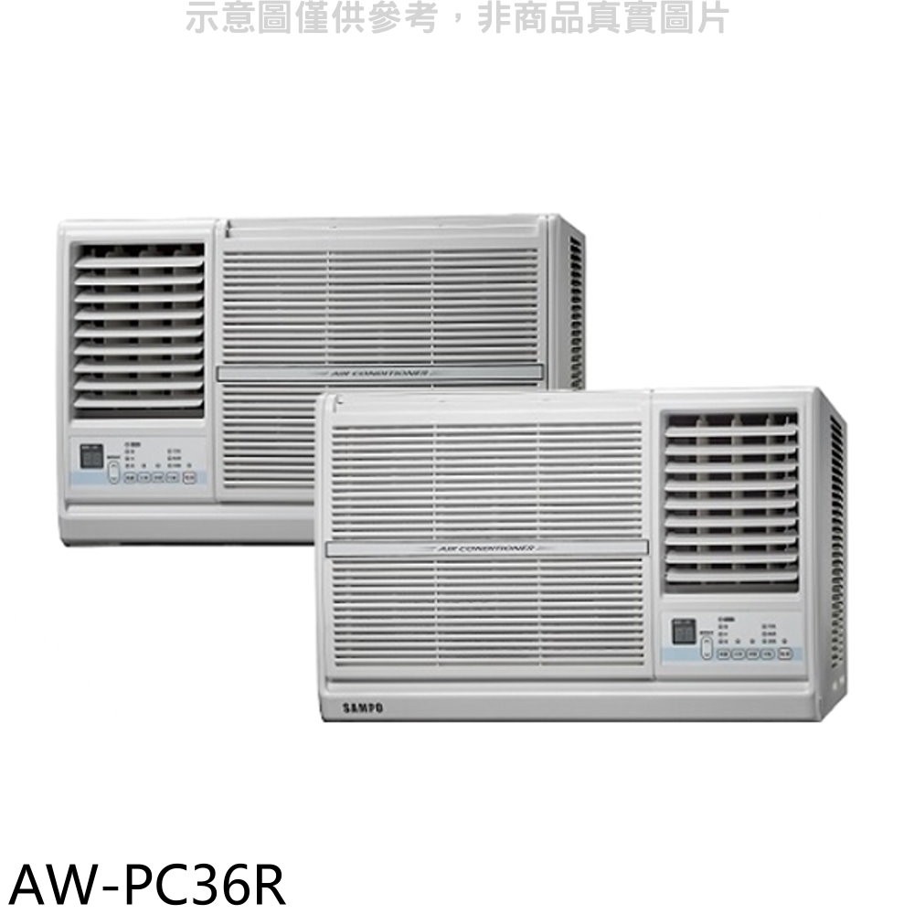 聲寶定頻右吹窗型冷氣5坪AW-PC36R標準安裝三年安裝保固 大型配送