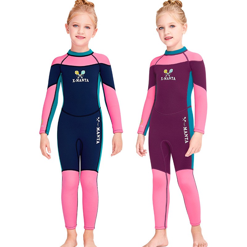 《旅遊生活》Dive&amp;Sail 2.5mm兒童長袖連身防寒衣(沙鈴) 水母衣 防曬衣 濕式 潛水衣 衝浪衣服 連身泳衣