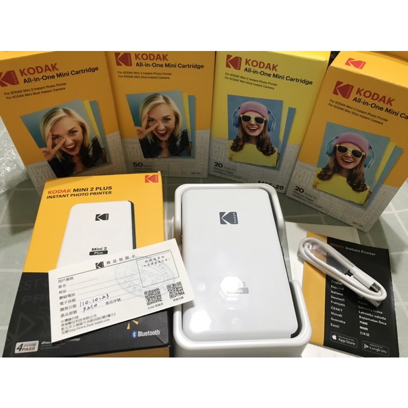 Kodak 柯達 mini 2 plus P210 相印機 口袋相印機 附100張一般相紙和40張貼紙相紙