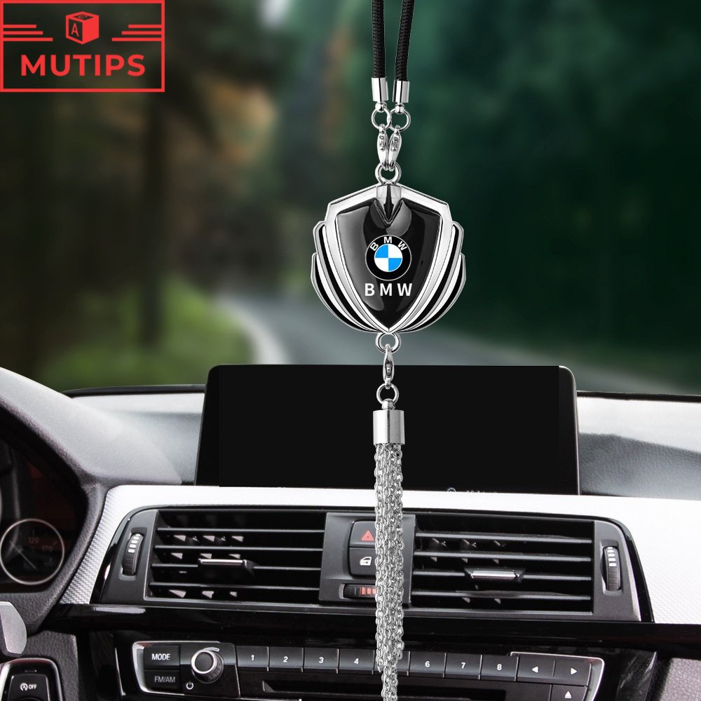 寶馬汽車3D金屬徽章後視鏡吊墜裝飾適用於BMW E36 E46 F30 E39 E60 X1 E84 F48 F25