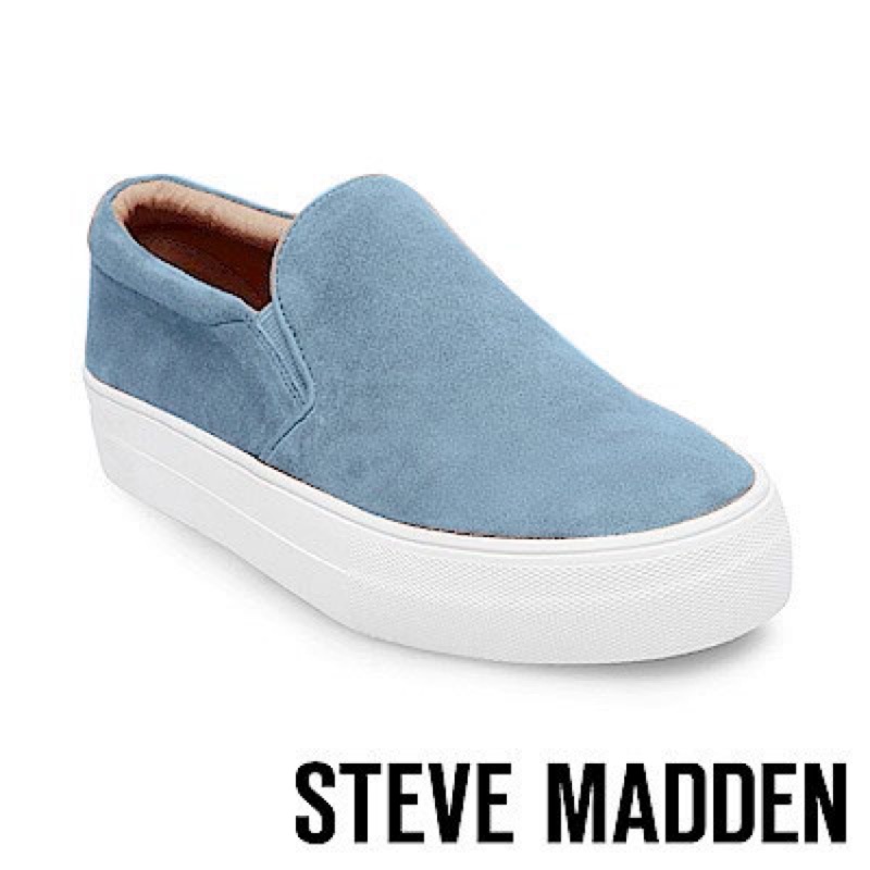 STEVE MADDEN-GILLS麂皮素面厚底懶人鞋