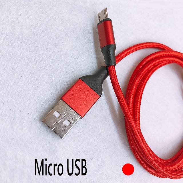Micro USB 充電傳輸線1M(紅)