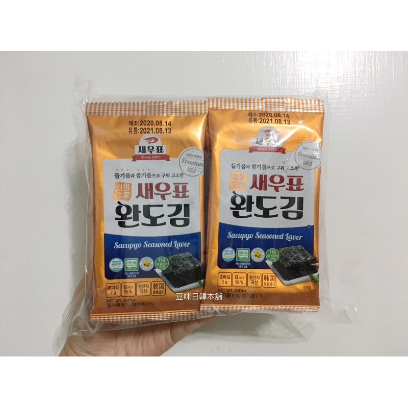 韓國 蝦子牌 莞島海苔-豆咪日韓本舖