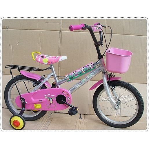 ♡曼尼♡兒童 腳踏車 16吋 自行車 童車~小熊~ 全配/小籃子/鋁框/打氣輪 台灣製造. 粉