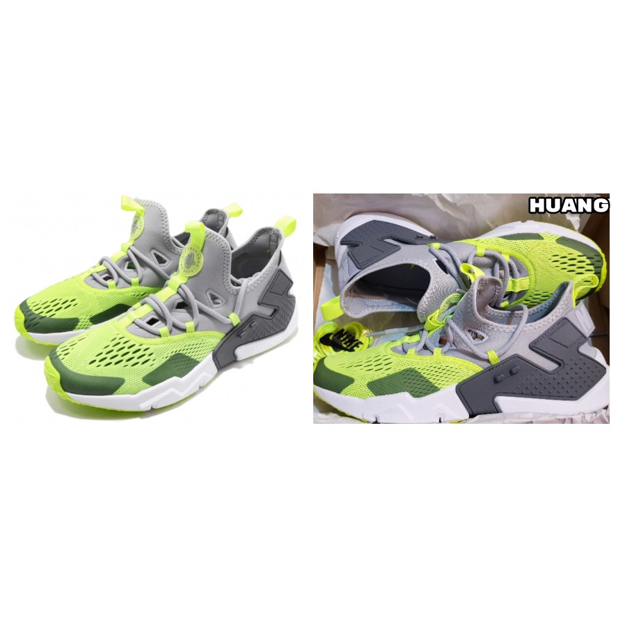 Nike Air Huarache Drift BR 灰螢光綠 進化版武士鞋 機能版