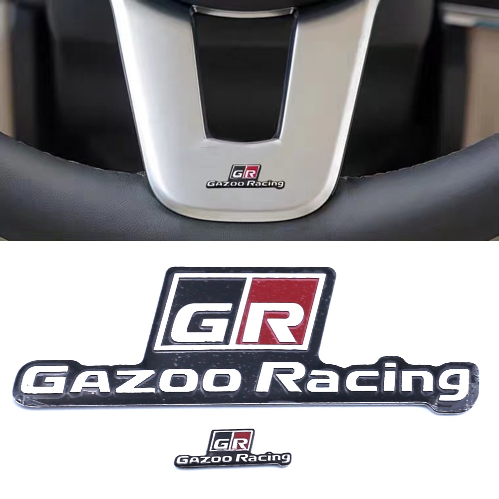 Gr GAZOO Racing 3D 鋁製通用汽車方向盤貼紙徽章徽章貼花適用於豐田 HV YARiS RZ RC RS