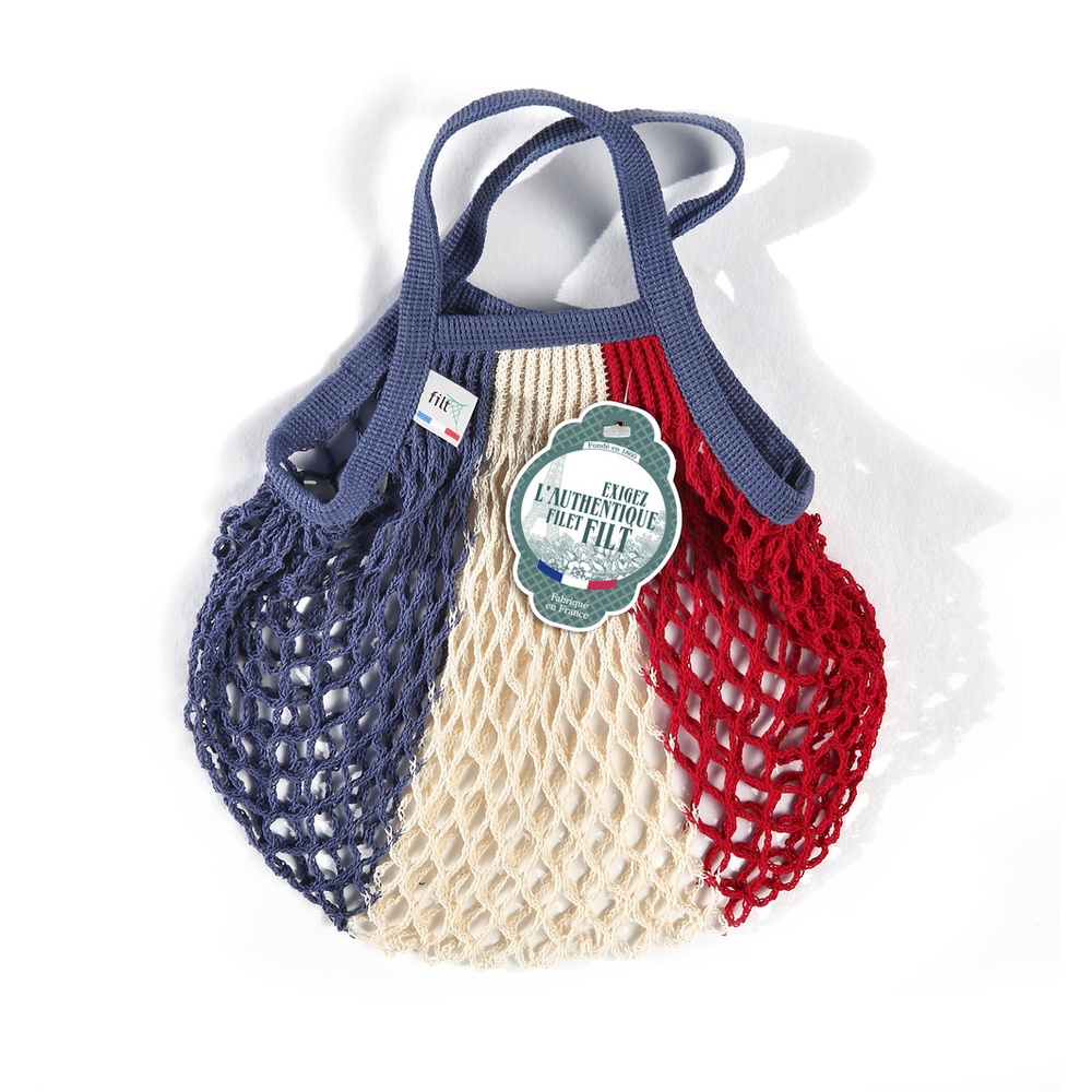 法國Filt經典手工編織袋-法國旗Bleu Blanc Rouge｜環保、時尚、潮流、收納、編織包