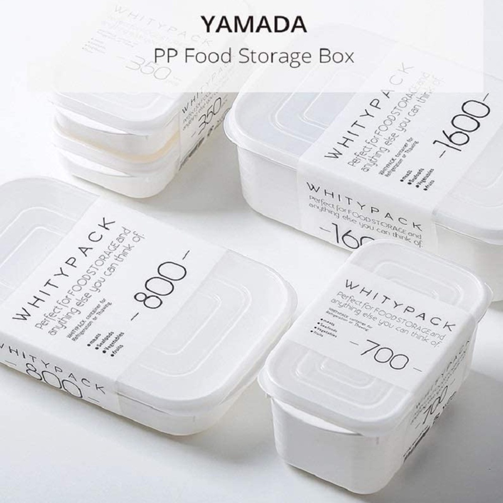 日本製山田化學冷藏冷凍保鮮盒 Yamada薄型保鮮盒食材分裝盒冷凍收納盒純白保鮮盒可微波 蝦皮購物