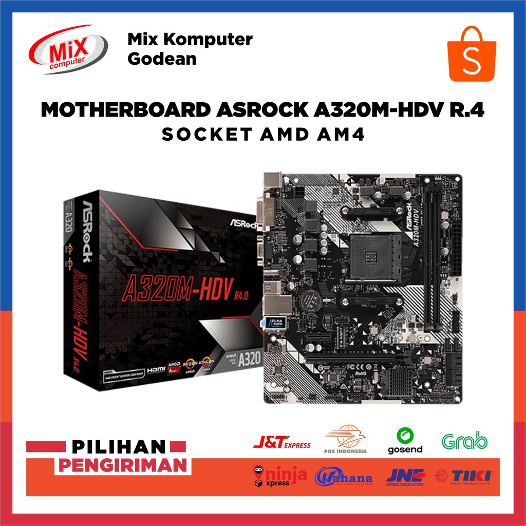 Asrock A320M-HDV R4 插座 AMD AM4 主板