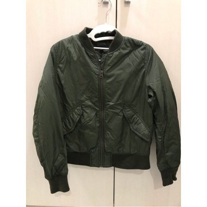 [二手] UNIQLO MA-1 外套 (墨綠色) M號