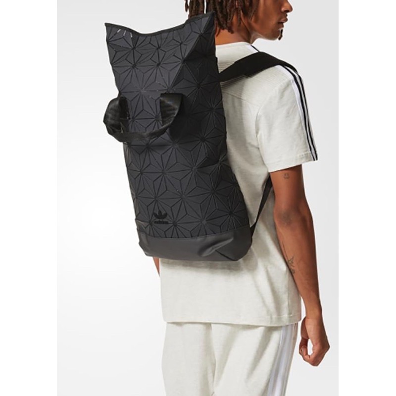 Adidas originals 3d geometric backpack in black hotsell