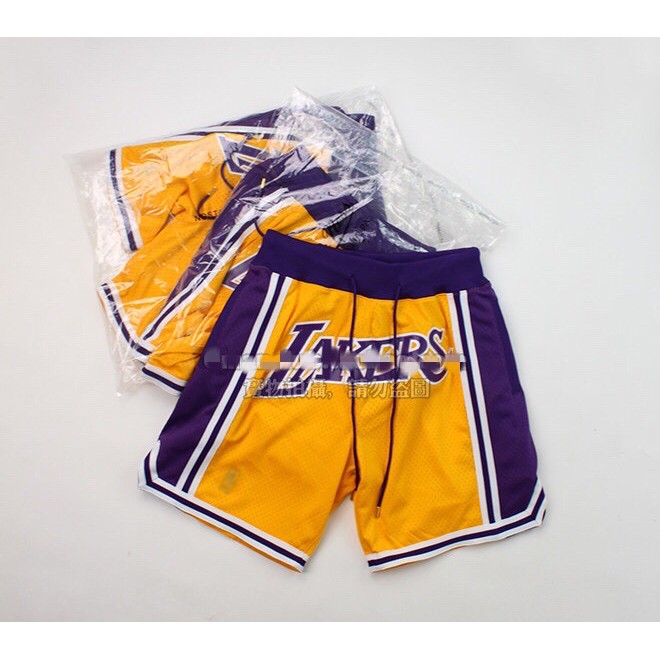 🇺🇸GI.JOE🌟M&N x Just Don 聯名 Lakers 湖人 主場黃 潮流短褲 MN *市面最高品質*