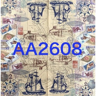 波弟彩繪拼貼/蝶谷巴特/餐巾紙AA2608/復古航海地圖郵票