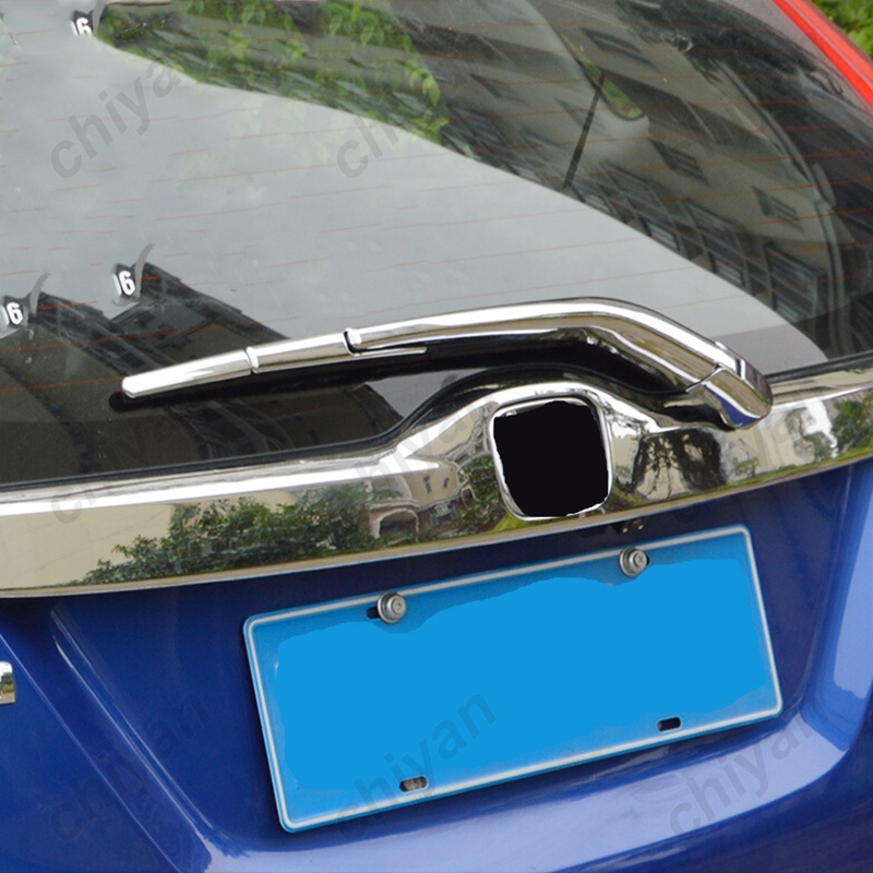 HONDA 4 件裝汽車後擋風玻璃雨刮器條框架蓋裝飾條 ABS 鍍鉻適用於本田 JAZZ FIT GK 2014-202