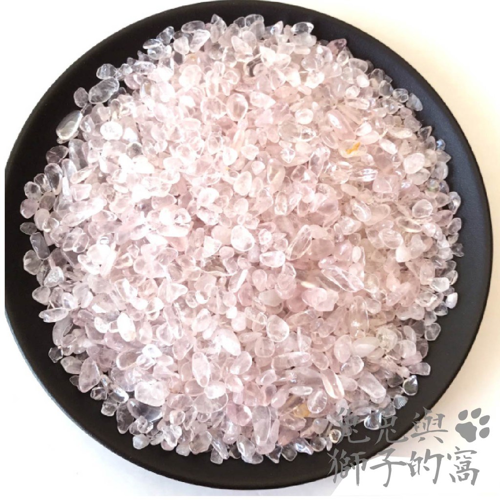 台灣現貨 粉水晶粉晶庭園造景消磁水晶碎水晶水晶 蝦皮購物