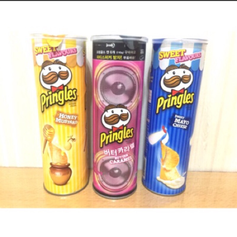 （現貨供應）韓國品客焦糖奶油粉罐/蜂蜜芥末黃罐/奶油乳酪藍罐 洋芋片