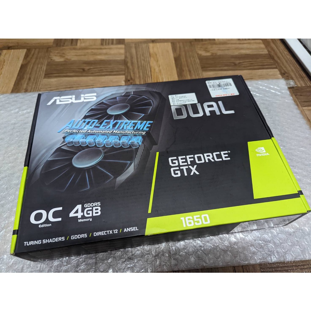 保固2024 ASUS 顯示卡 雙風扇 DUAL-GTX1650-O4G