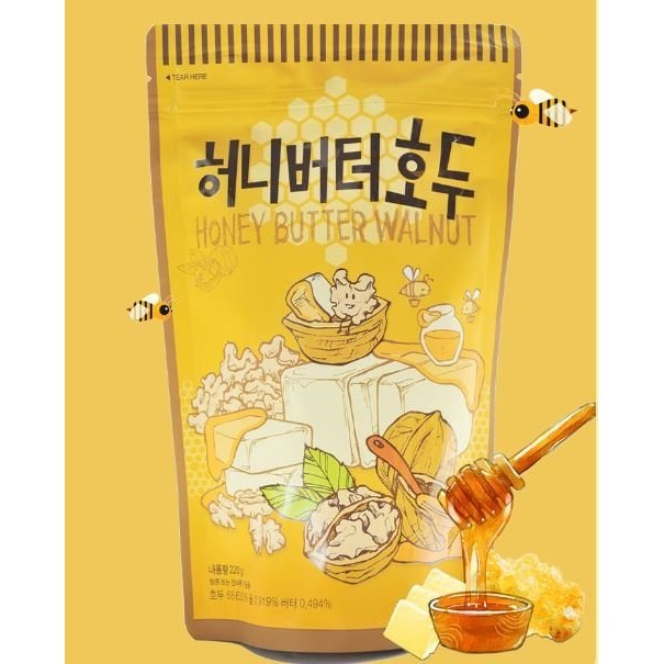 pattyma館-韓國人氣熱賣零食超好吃的 Toms Gilim 蜂蜜奶油核桃果 220g韓國堅果