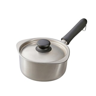 柳宗理 霧面不鏽鋼單手鍋18cm(附不鏽鋼蓋) TAKAYA鷹屋公司貨日本工藝設計 牛奶鍋 輕便實用 鍋具 餐廚