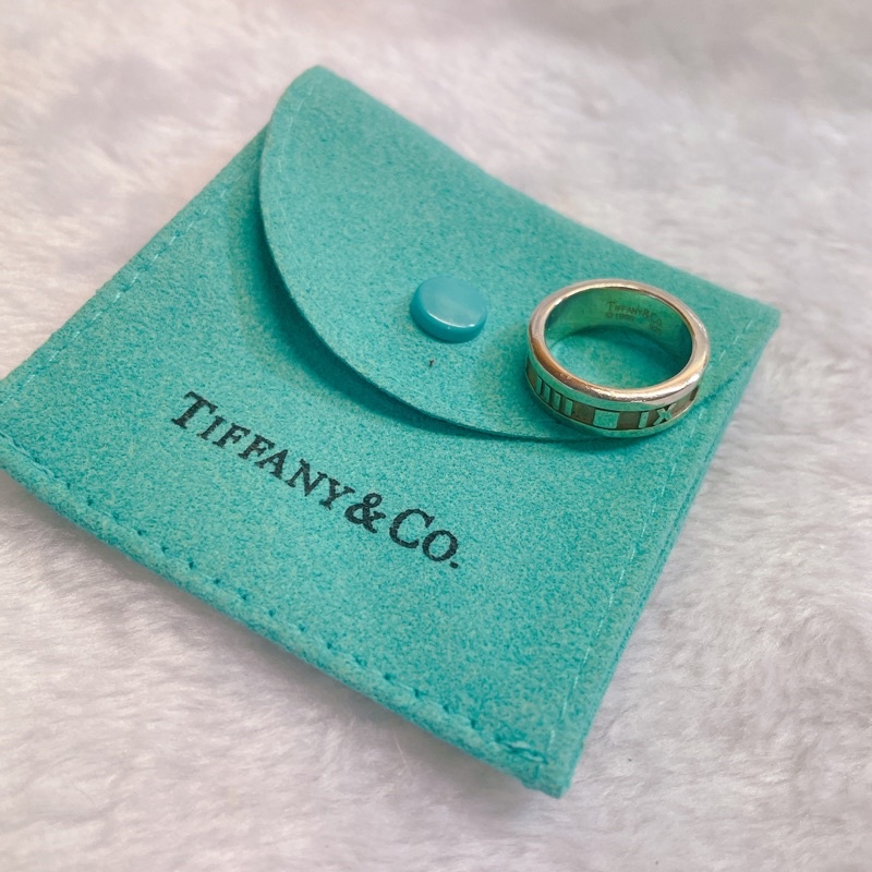 日本二手正品Tiffany&amp;co.925純銀羅馬數字刻印戒指 Tiffany戒指 Tiffany銀戒 Tiffany配件