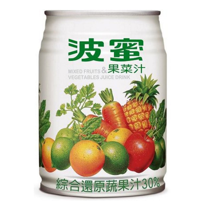 波蜜 果菜汁飲料(鐵罐) 240ml (6入)/組【康鄰超市】