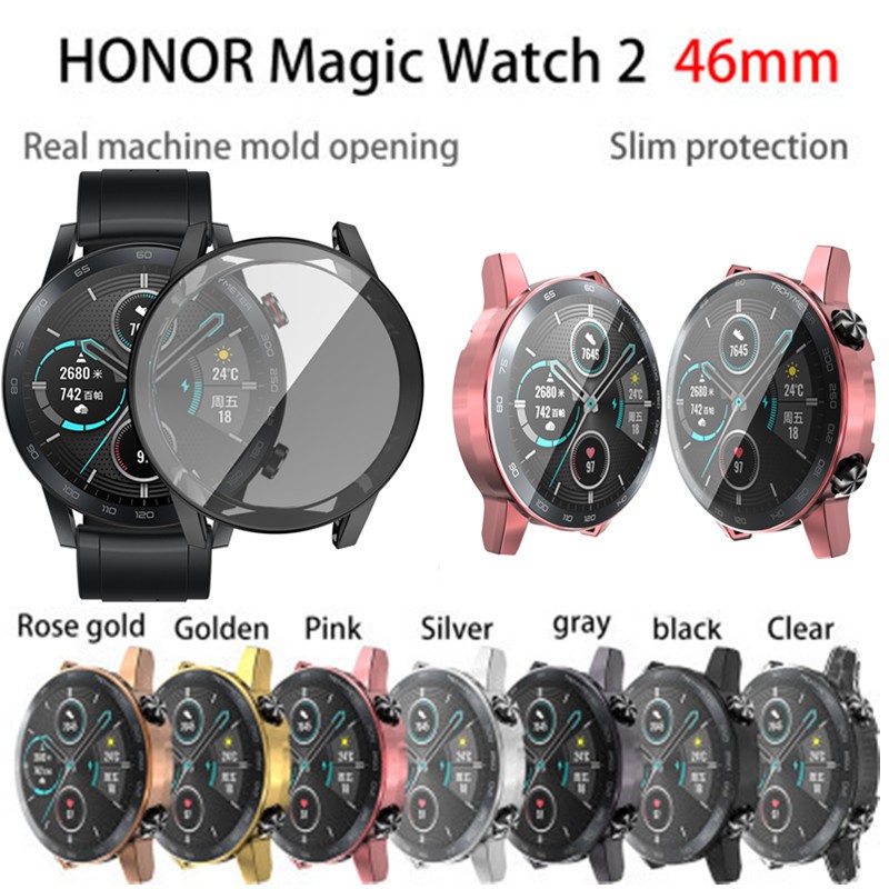 華為 Honor magic watch2 保護殼 榮耀 magic watch 2 保護套 46MM電鍍全包錶殼 軟殼