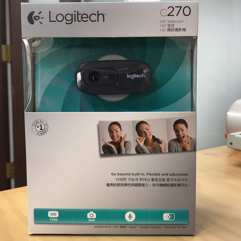 庫存品 Logitech C270 HD Webcam 網路視訊攝影機