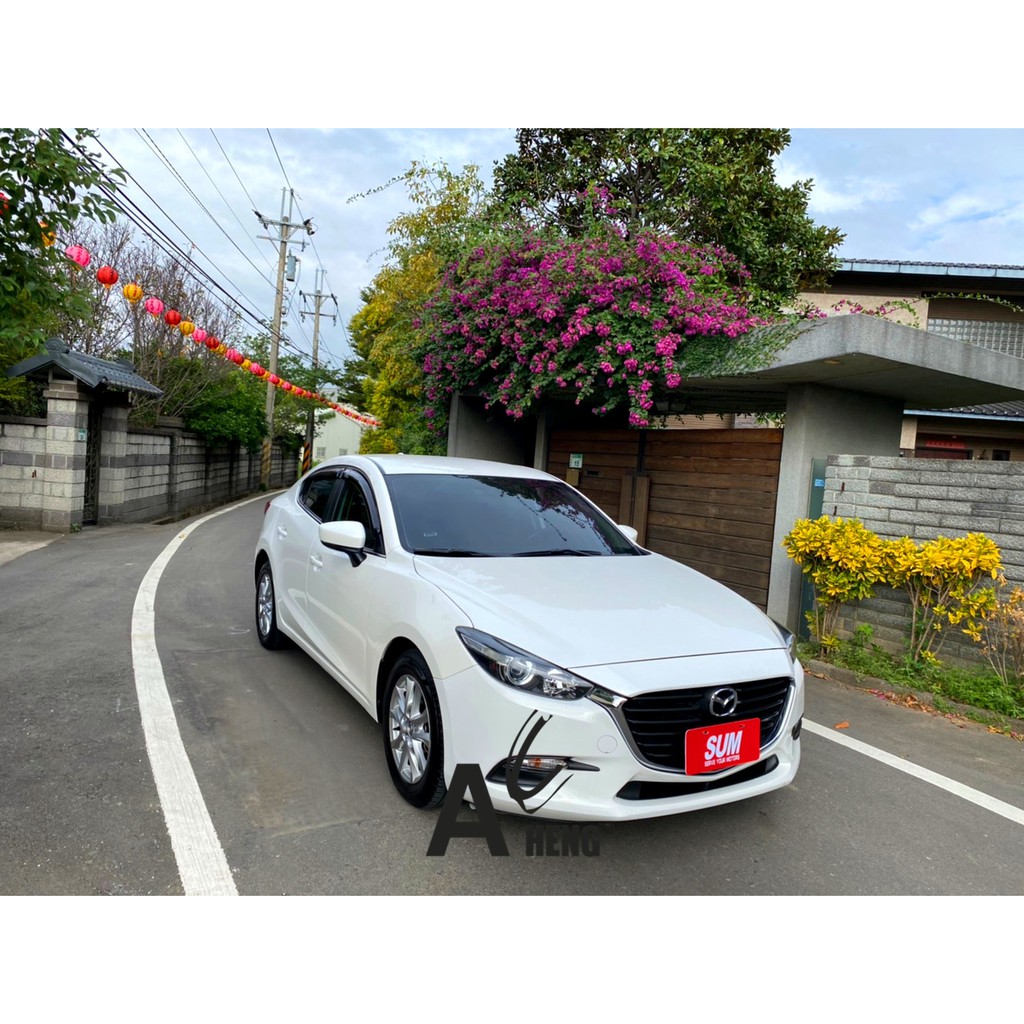 【FB搜尋桃園阿承】馬自達 超人氣MAZDA3中階 2018年 2.0CC 白色 二手車 中古車